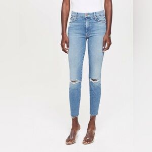 MOTHER High Waisted Looker Ankle Fray - Thrilling Shots